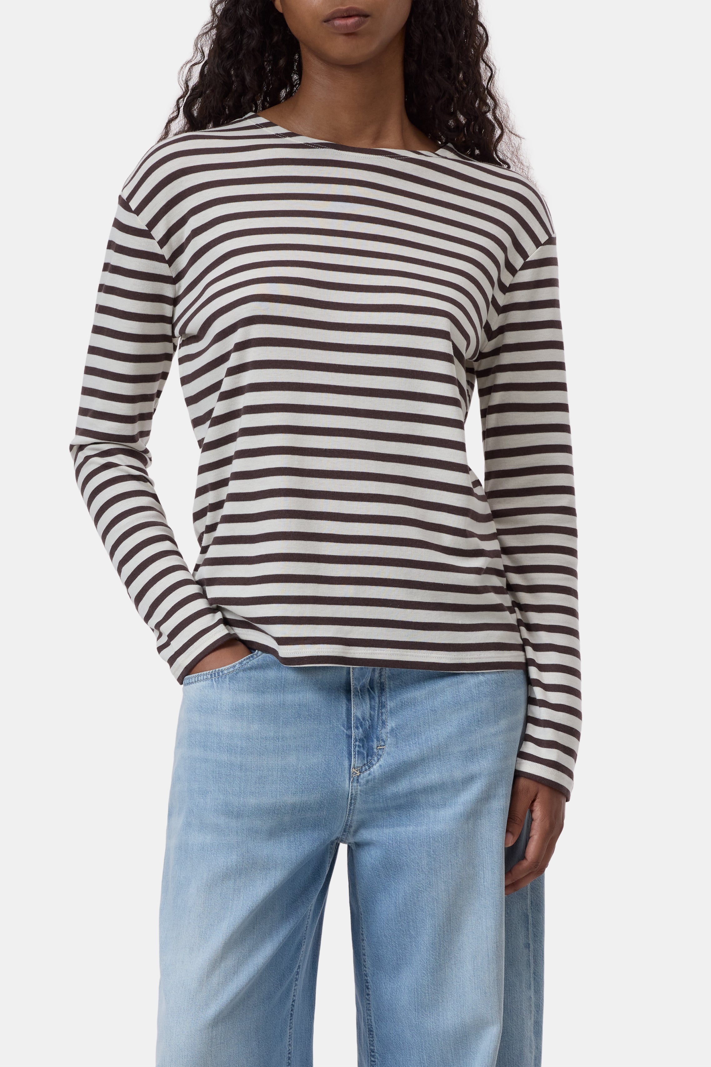 CLOSED BASIC LONGSLEEVED T-SHIRT MAHOGONY BROWN