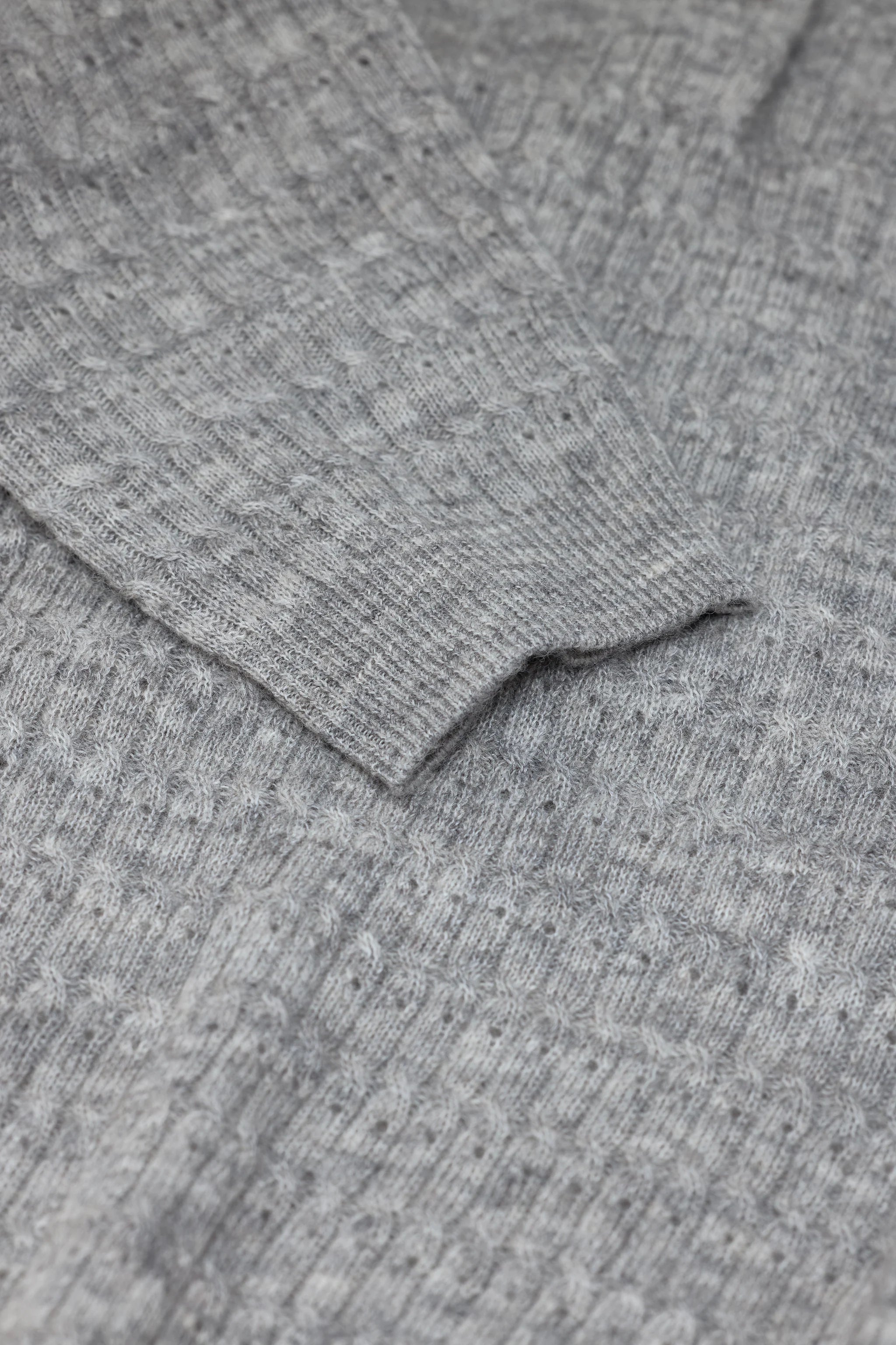 CLOSED POLO LONGSLEEVE LIGHT GREY MELANGE