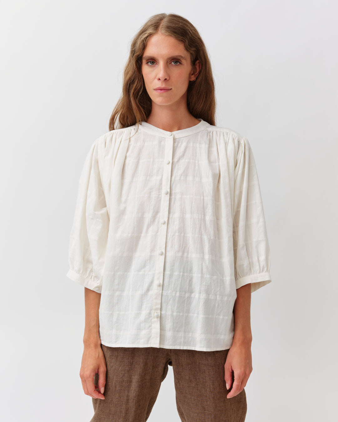 Diega Shirt Celesto Ecru