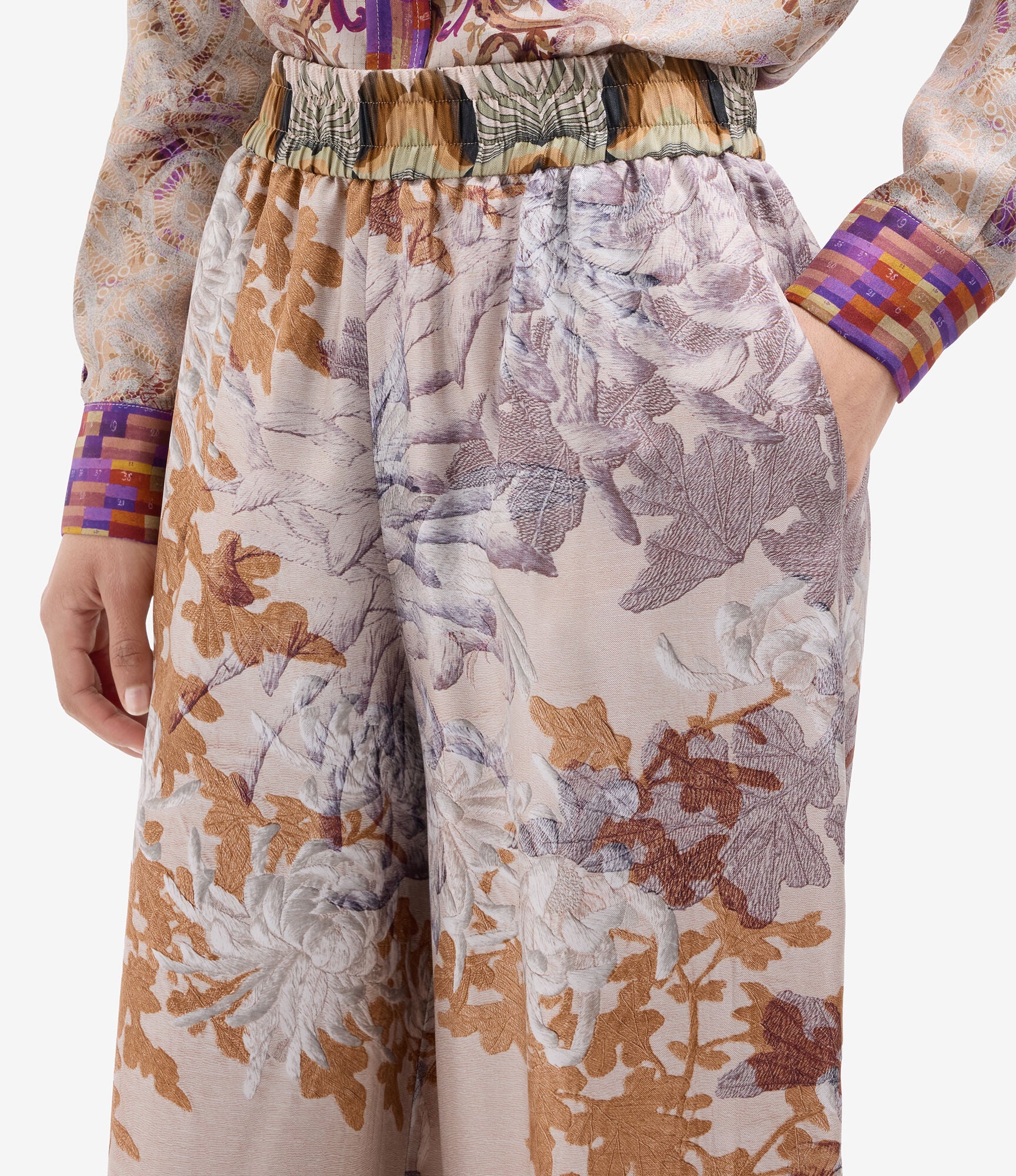 Pierre-Louis Mascia Palazzo Silk Trousers Cialda