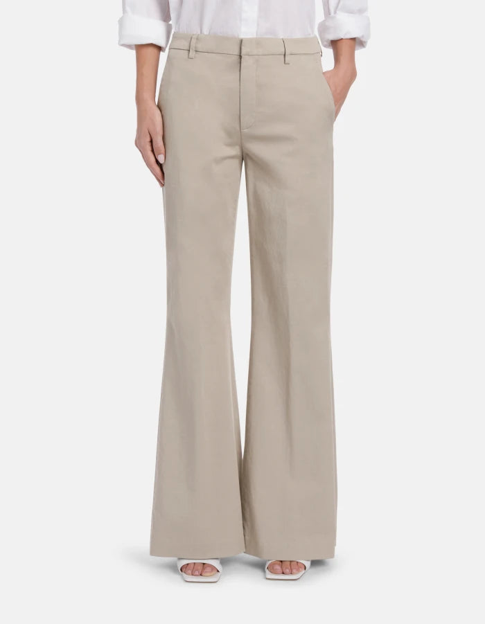 Dondup Janice Wide-Leg Trousers in Compact Gabardine