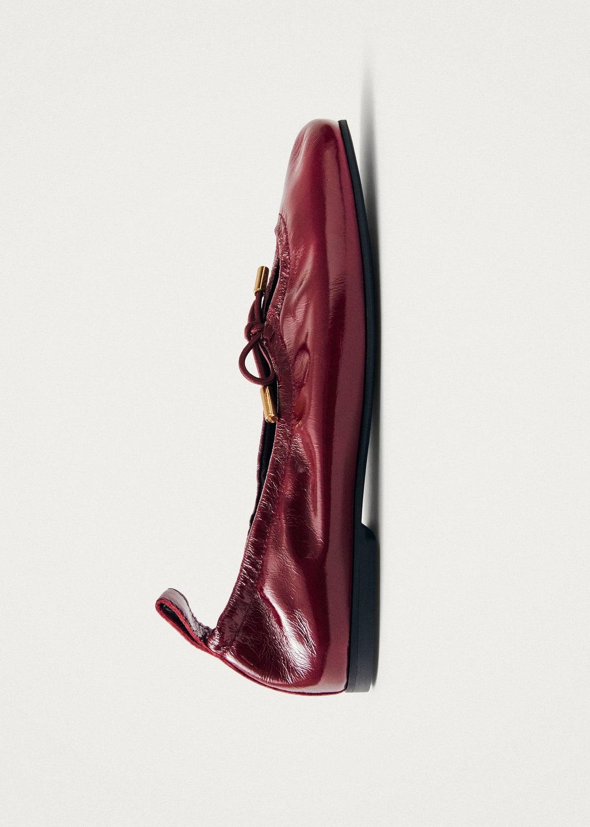 ALOHAS Rosalind Burgundy Patent Leather Ballet Flats