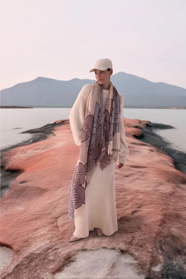 Purschoen Cashmere Scarf Himmelsflug Grey Dreams
