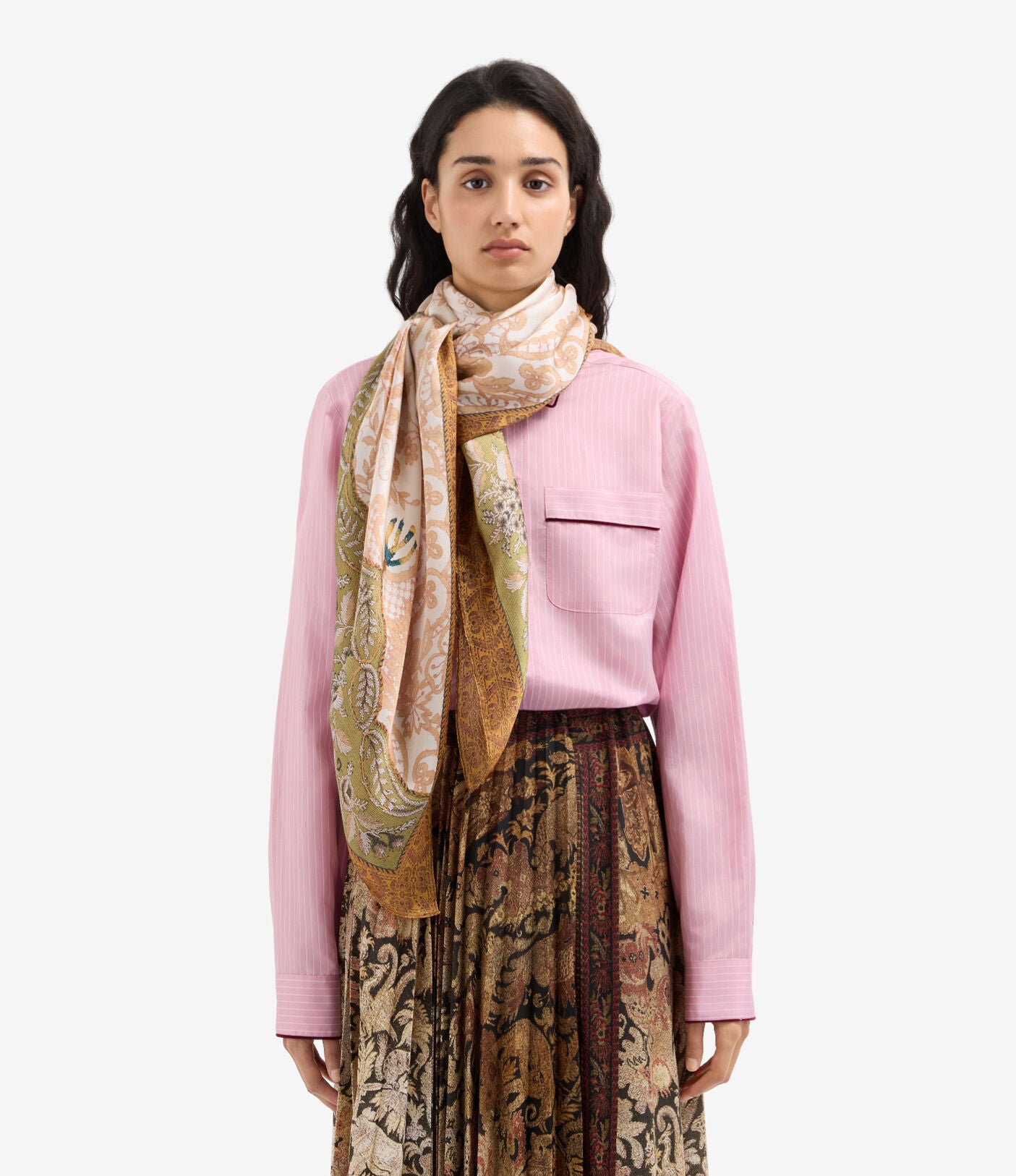 Pierre-Louis Mascia MOLARE Shawl Scarf Silk 135x135 ORIGAMI DI PIETRA