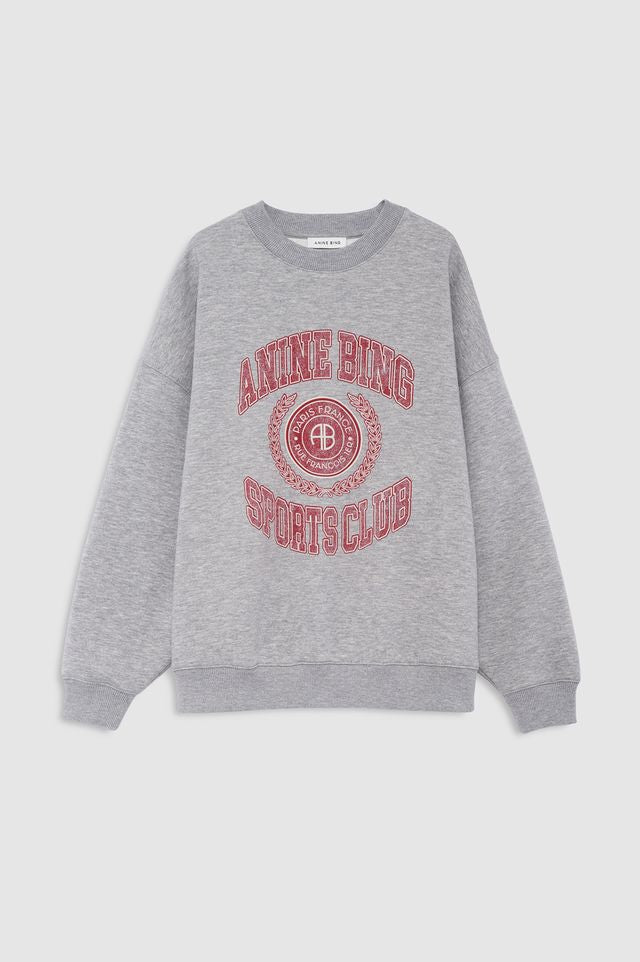 Anine Bing Collegiate Miles Sweatshirt Grey