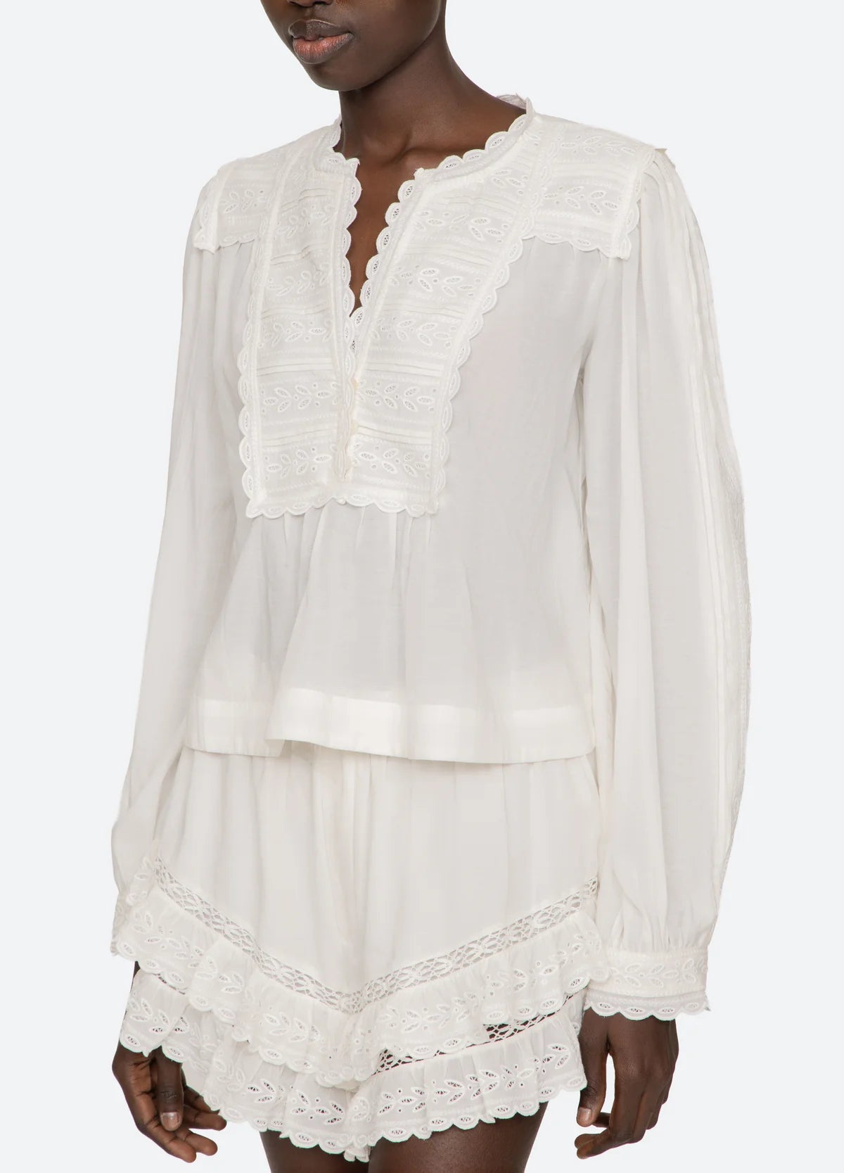 Sea New York Eliza L/LS Top White
