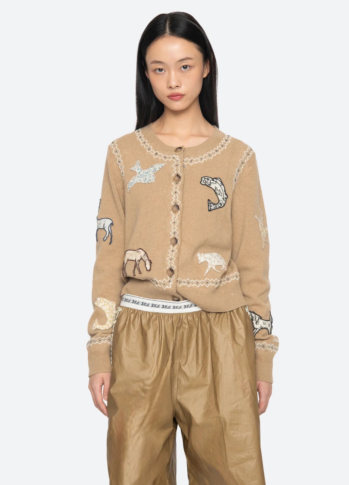 Sea New York Winslow Craft Cardigan Camel