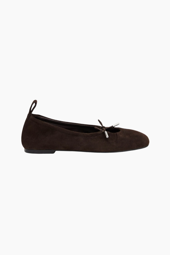 ALOHAS Rosalind Recycled Brown Leather Ballet Flats