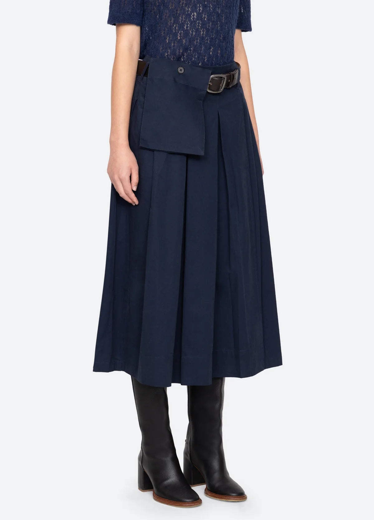 Sea New York Andrea Workwear Skirt Navy