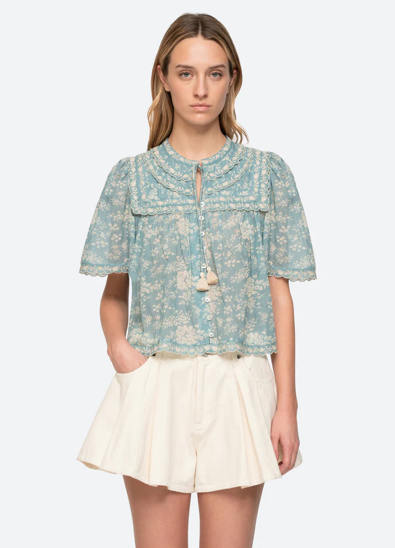 Sea New York Kirsten Print Top Sky