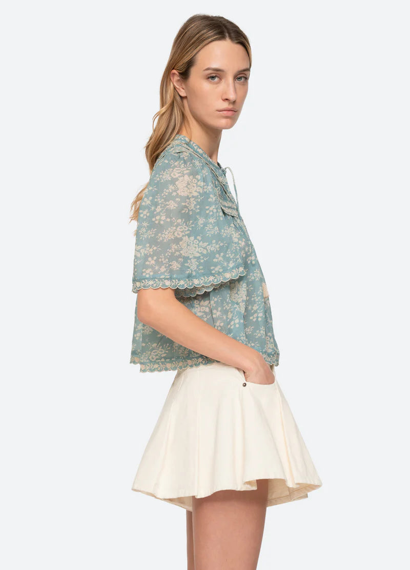 Sea New York Kirsten Print Top Sky
