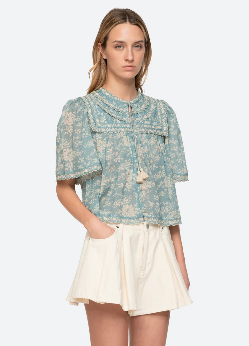 Sea New York Kirsten Print Top Sky