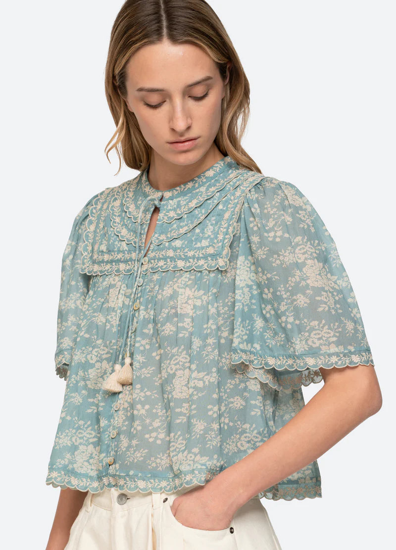 Sea New York Kirsten Print Top Sky