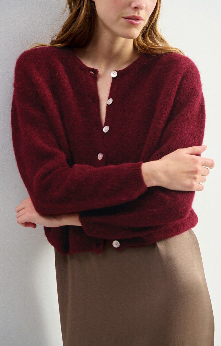 AMERICAN VINTAGE  CARDIGAN VITOW CHERRY MARBLED