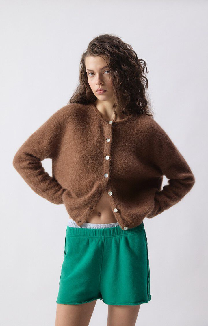 AMERICAN VINTAGE VITOW CARDIGAN CHOCOLATE MELANGE
