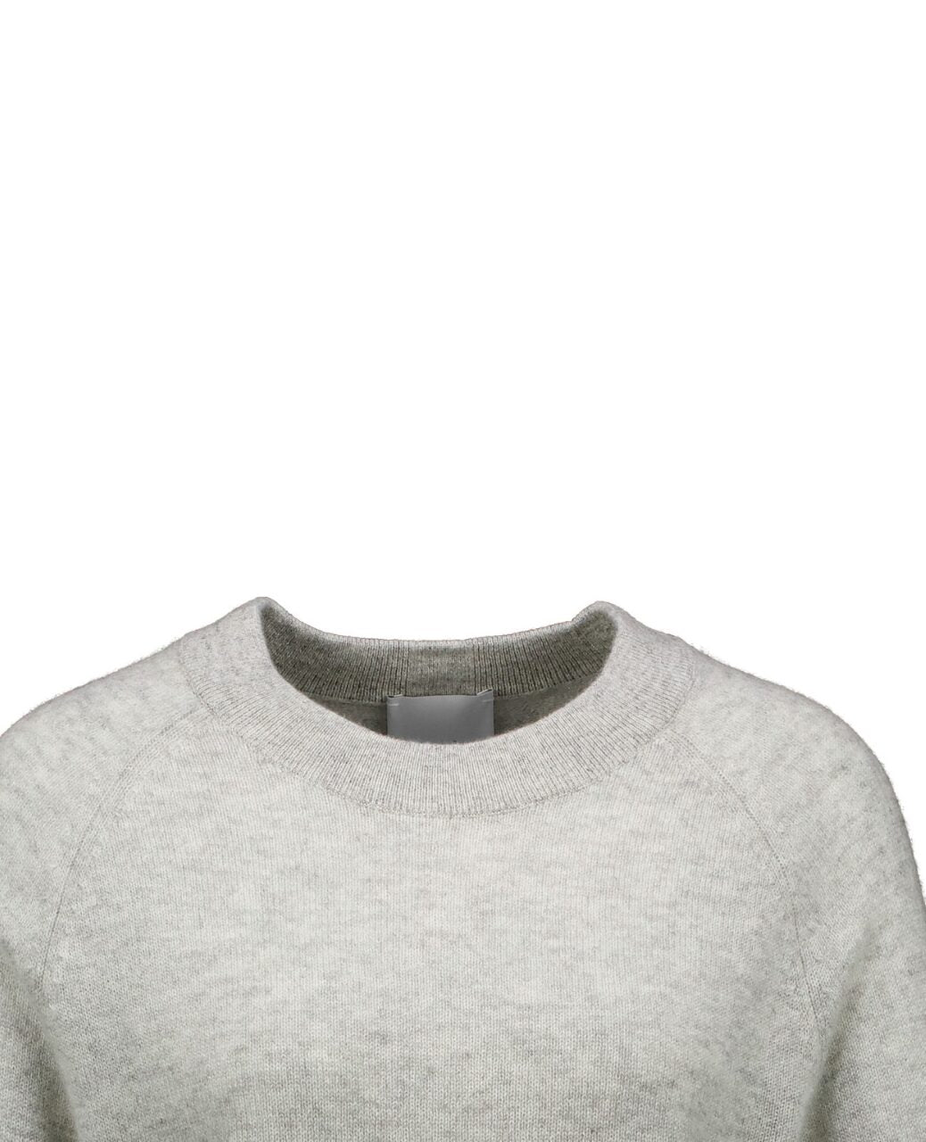 Allude Cashmere Sweater Roundneck Ligt Grey Melange - Den Lille Ida - Allude