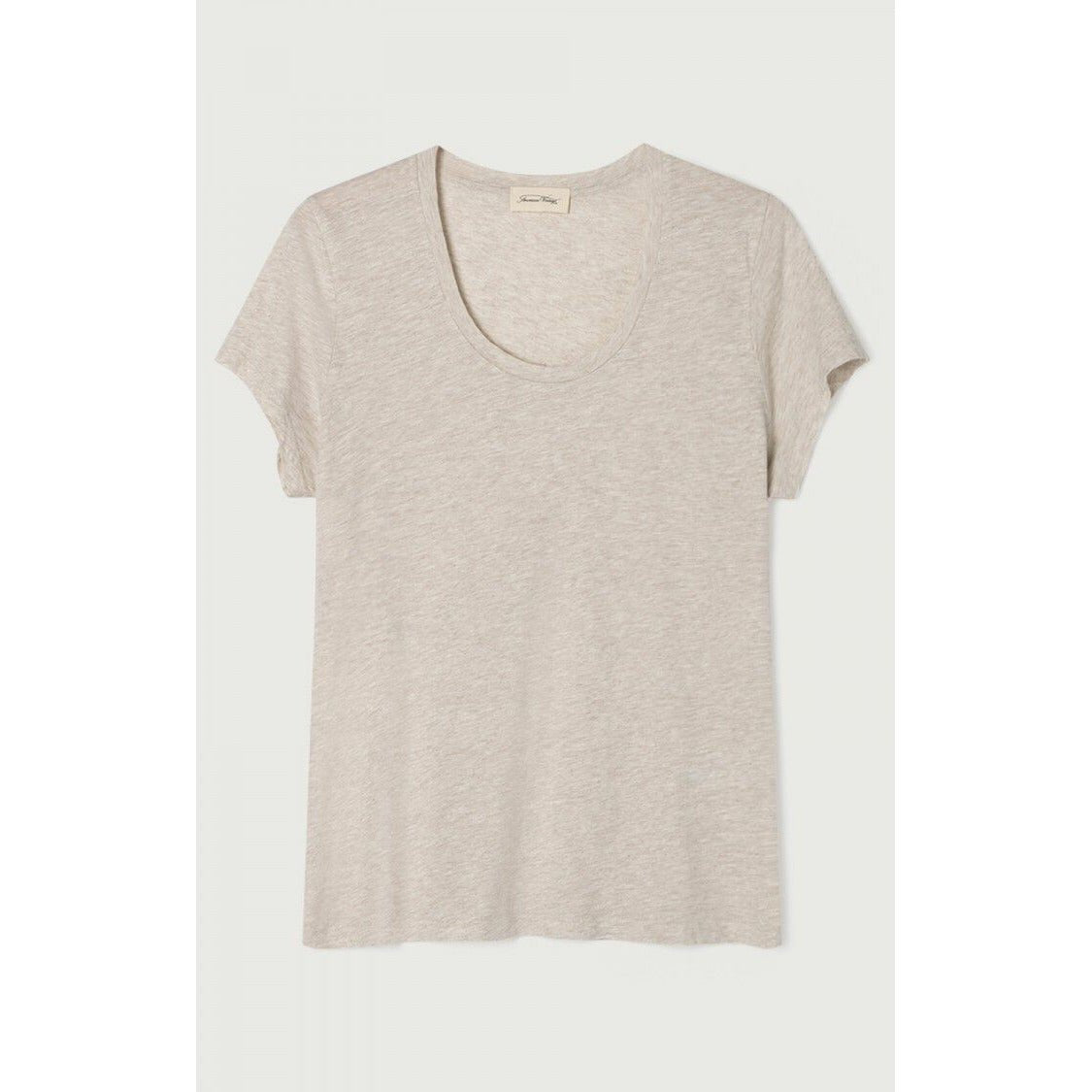 American Vintage WOMEN'S T-SHIRT JACKSONVILLE Cream melange - Den Lille Ida - American Vintage