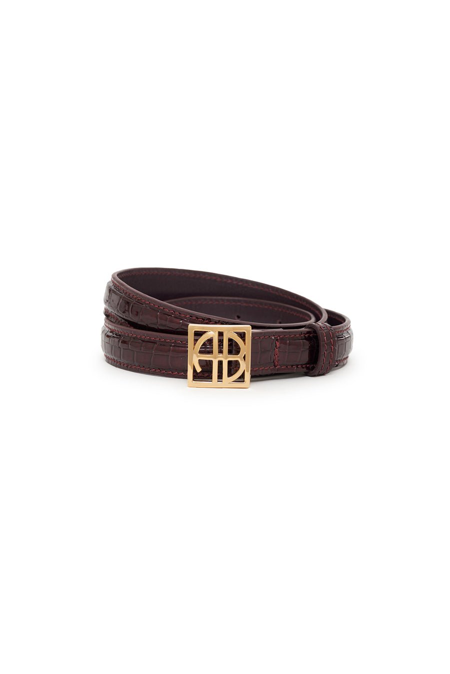 Anine Bing Minogram Belt Burgundy lak - Den Lille Ida - Anine Bing