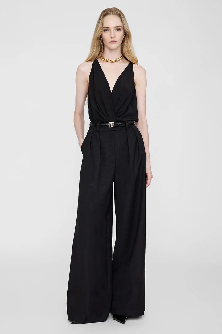 Anine Bing Monigram Belt Black Embossed - Den Lille Ida - Anine Bing
