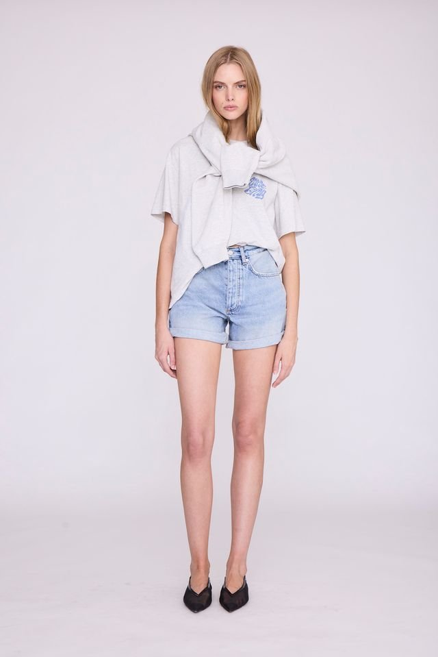 Anine Bing Cade Tee Wave Heather Grey - Den Lille Ida - Anine Bing