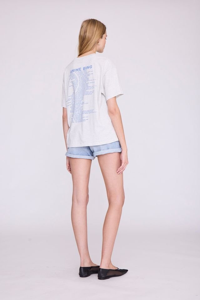 Anine Bing Cade Tee Wave Heather Grey - Den Lille Ida - Anine Bing