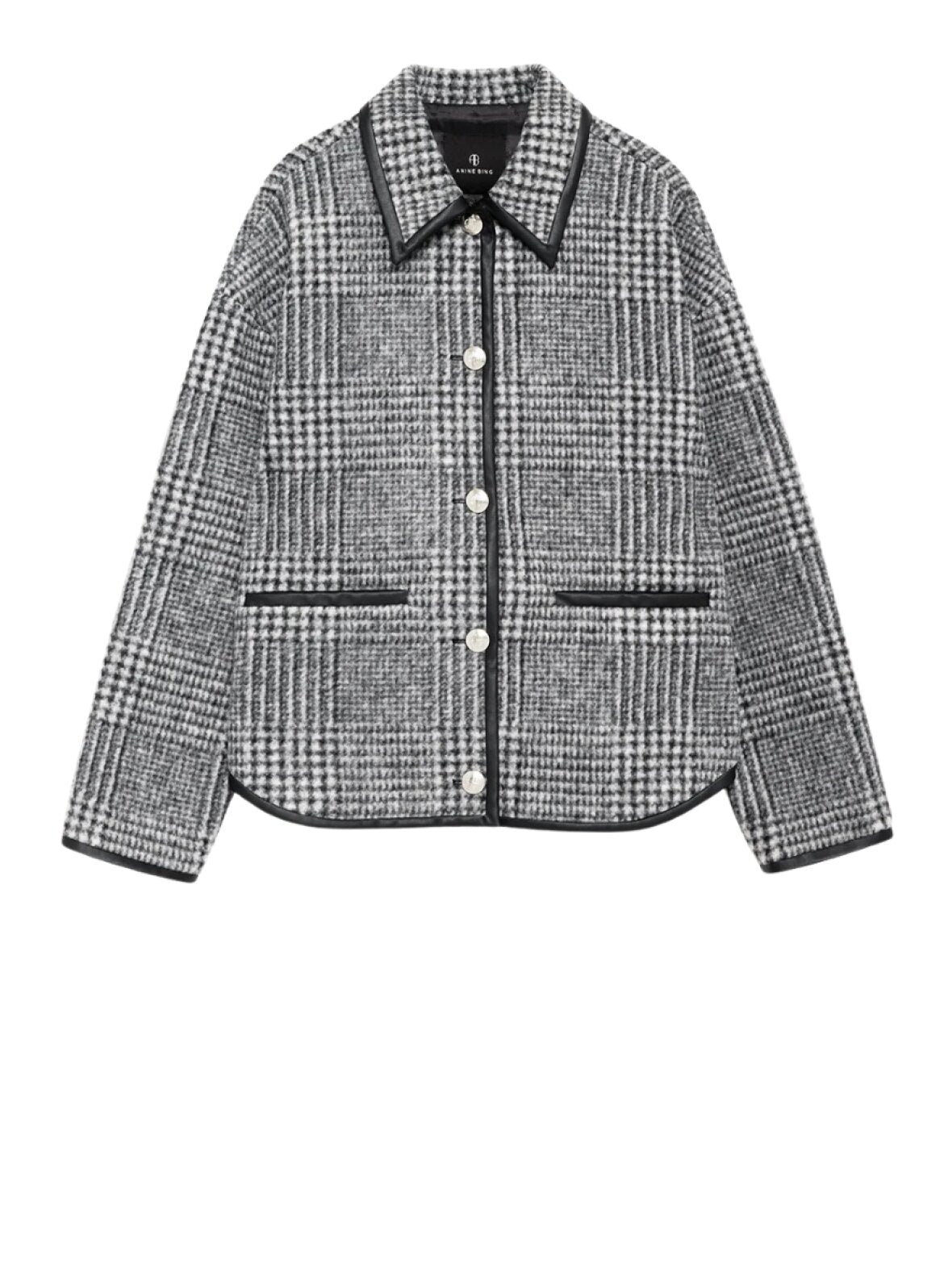 Anine Bing Camden Jacket - Black And Grey Check - Den Lille Ida - Anine Bing
