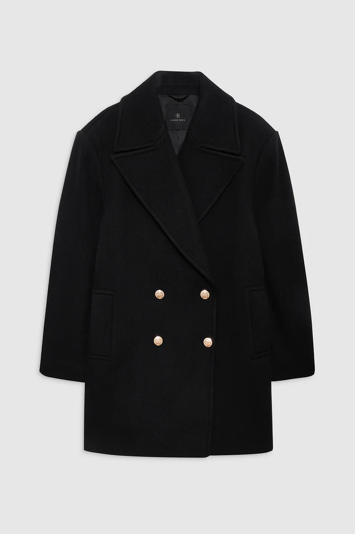 Anine Bing Glenn Peacoat Black - Den Lille Ida - Anine Bing