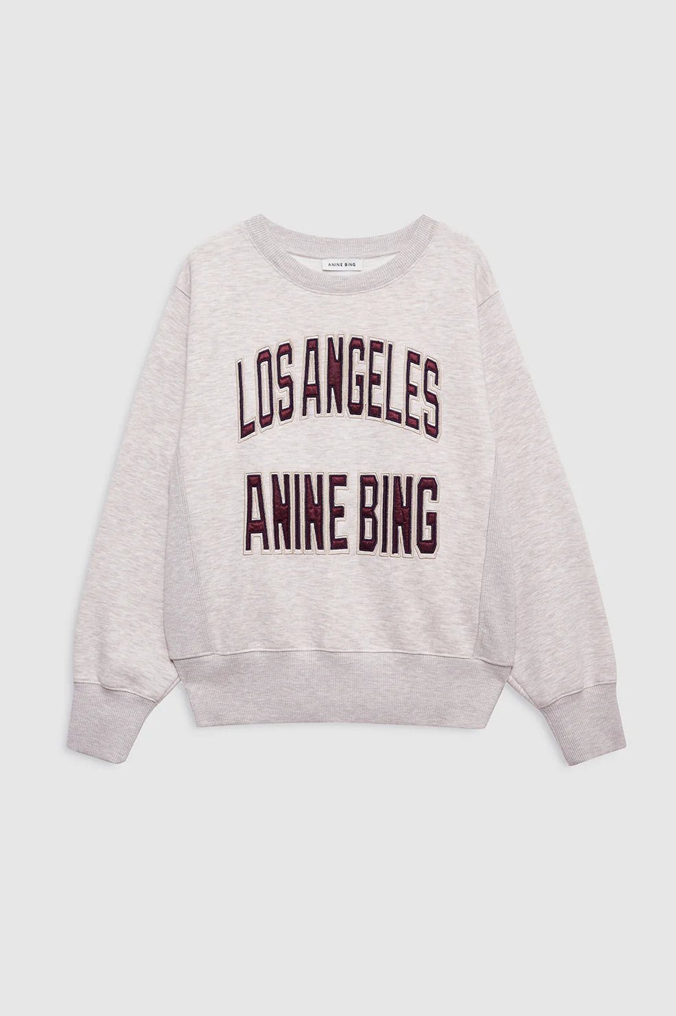Anine Bing Harry Shrunken Sweatshirt LA Oatmeal Melange - Den Lille Ida - Anine Bing
