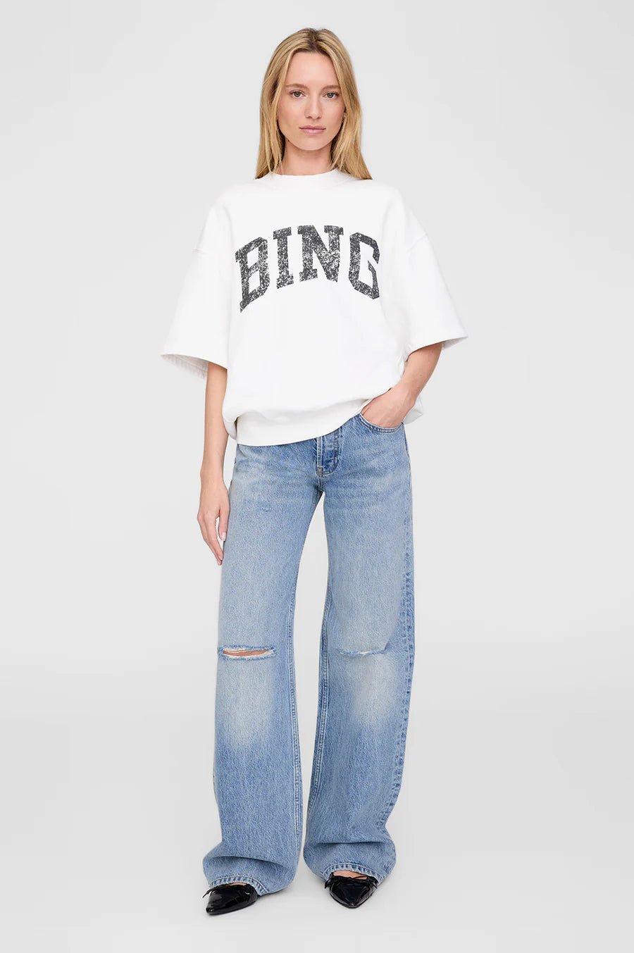 Anine Bing Jay Sweatshirt Off White - Den Lille Ida - Anine Bing
