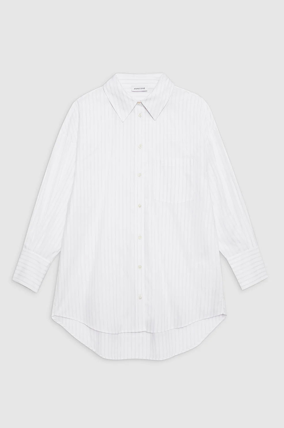 Anine Bing Mika Shirt White and Black Stripe - Den Lille Ida - Anine Bing