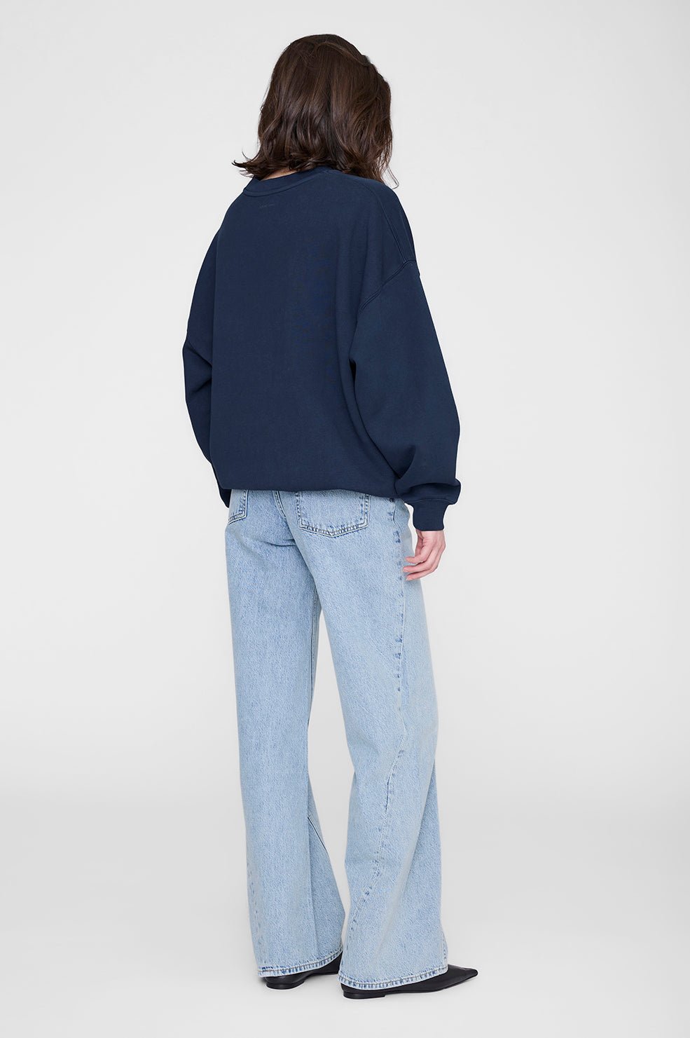 Anine Bing Miles Sweatshirt Collegiate Dark Navy - Den Lille Ida - Anine Bing