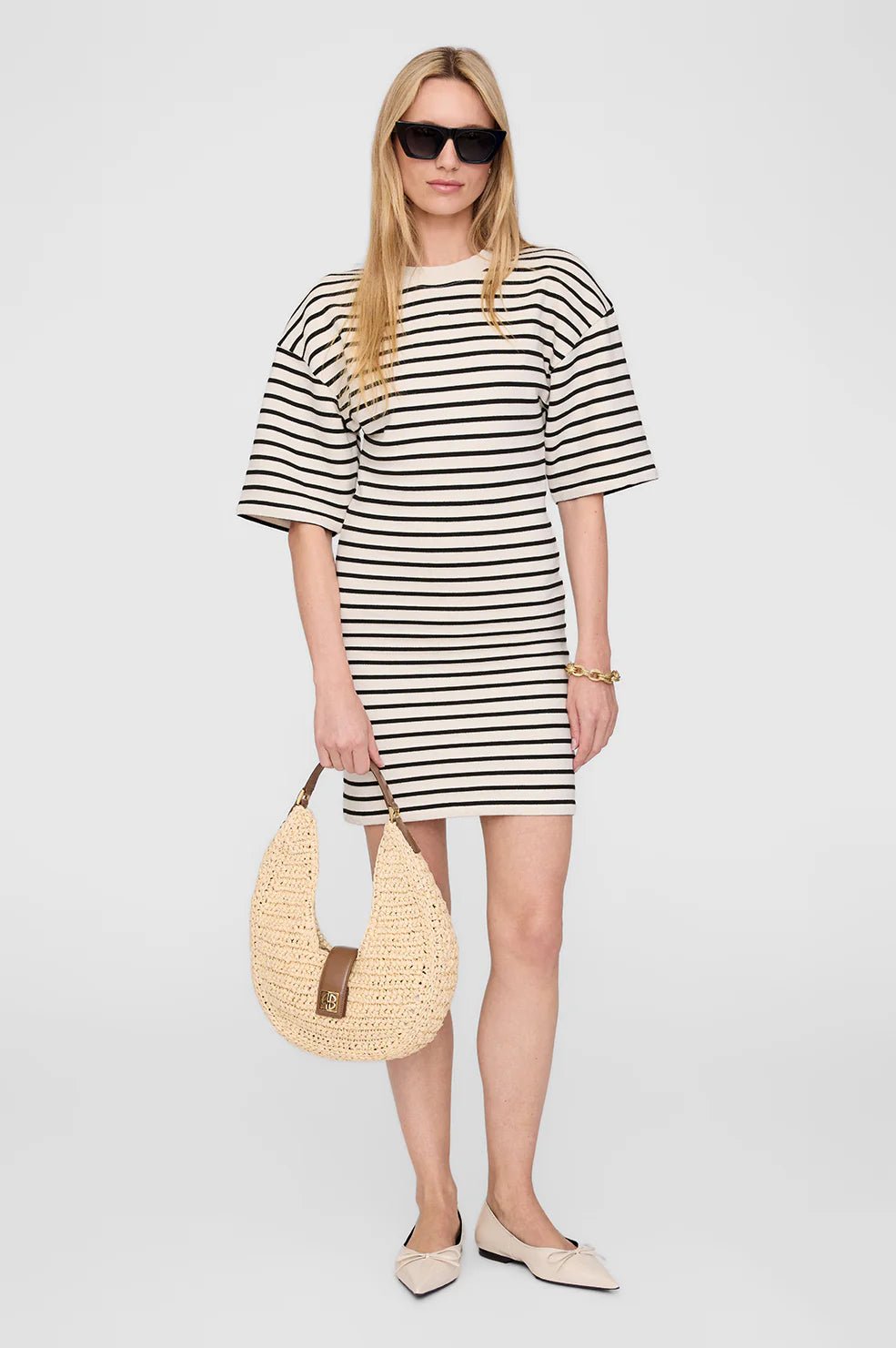 Anine Bing Mona Dress Black Stripe - Den Lille Ida - Anine Bing