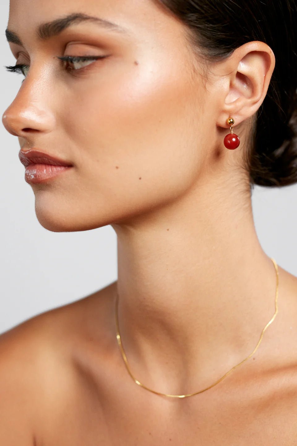 Anni Lu Float Earrings Red Jade - Den Lille Ida - ANNI LU