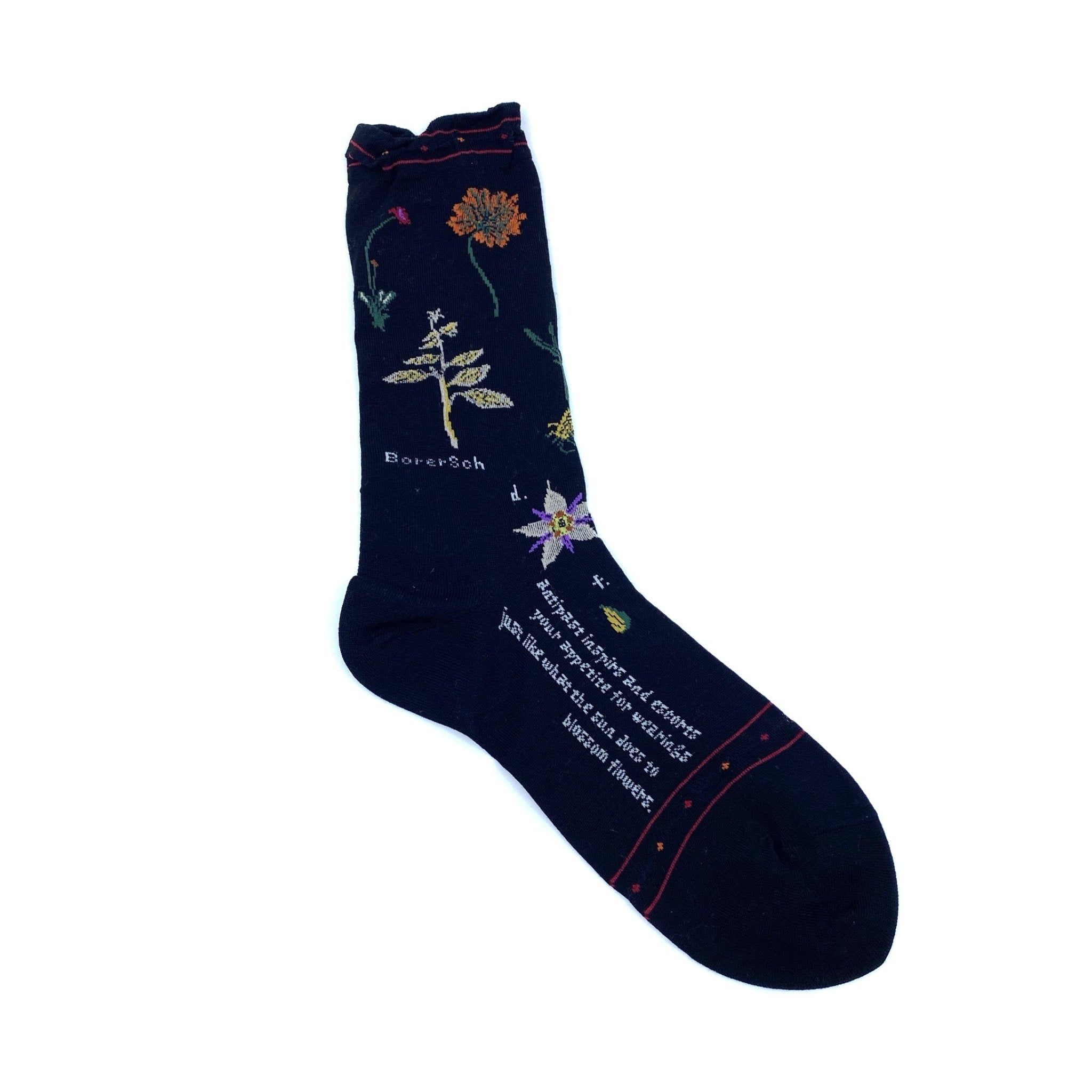Antipast Socks Botanical XVII Black - Den Lille Ida - Antipast