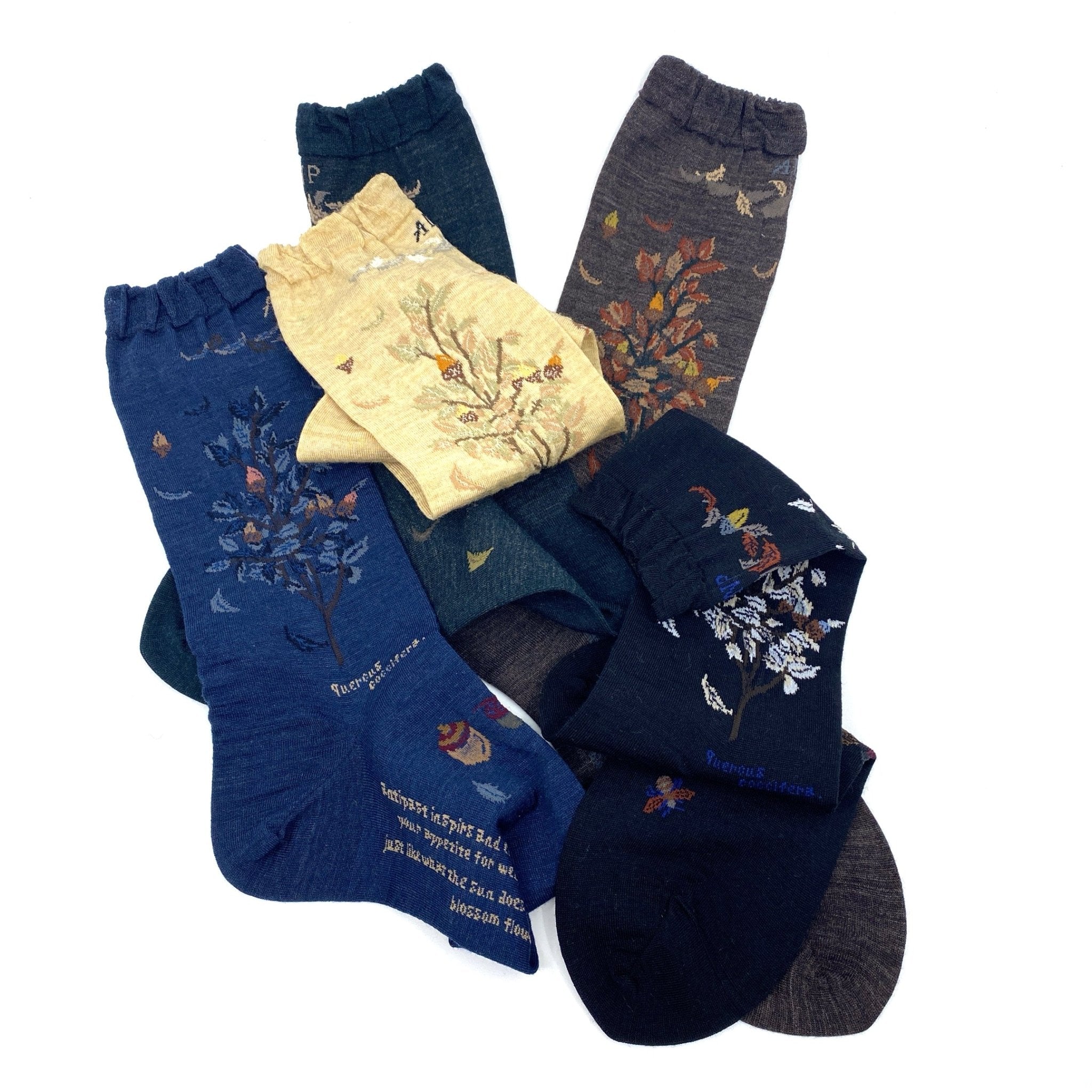 Antipast Socks Wind & Acorn Tree Beige - Den Lille Ida - Antipast