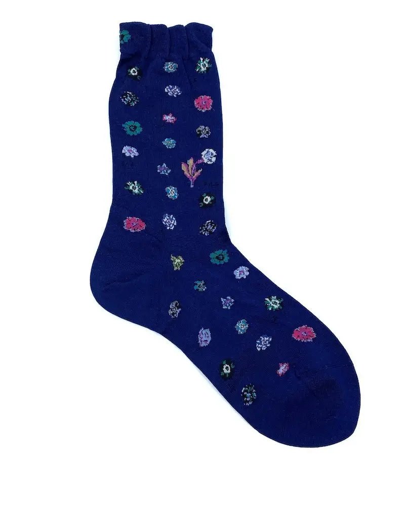 Antipast Socks Polka Flower Navy - Den Lille Ida - Antipast