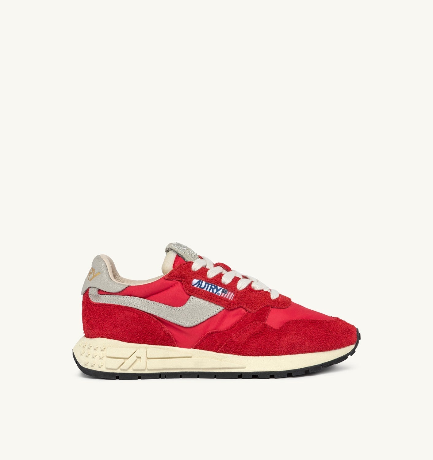 AUTRY REELWIND LOW SNEAKERS IN RED NYLON AND SUEDE - Den Lille Ida - Autry