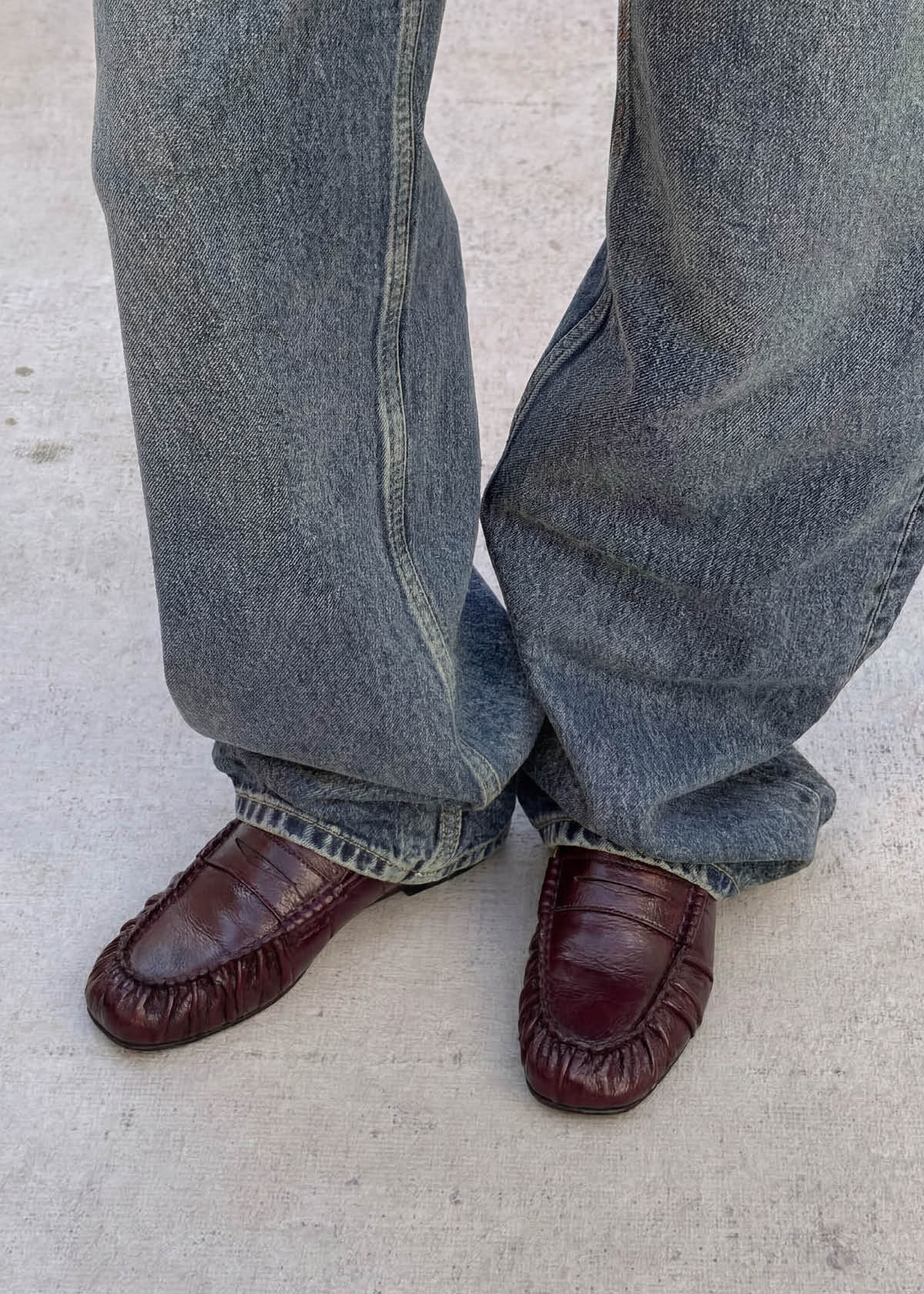 ALOHAS Aven Rift Burgundy Leather Loafers