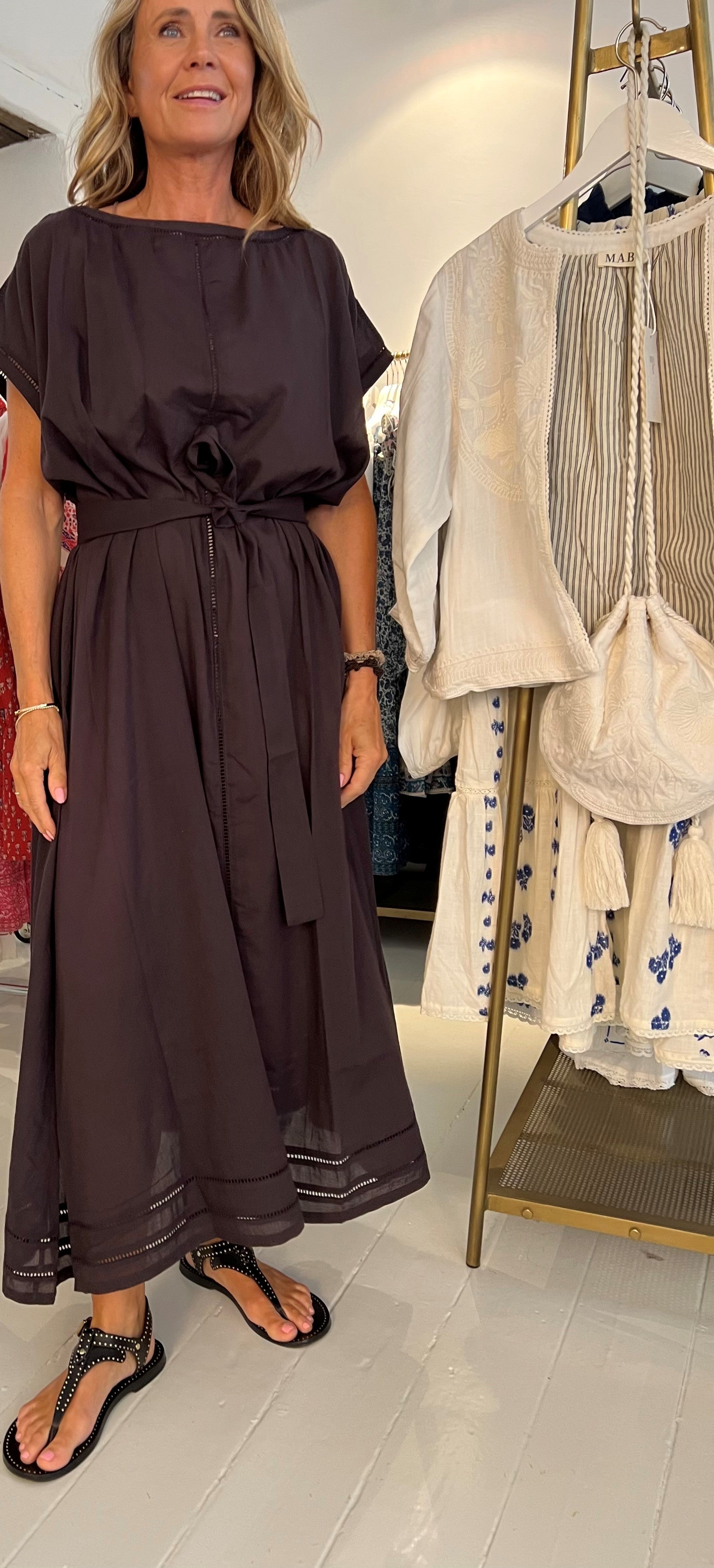 Diega Dress Ristio Chocolat