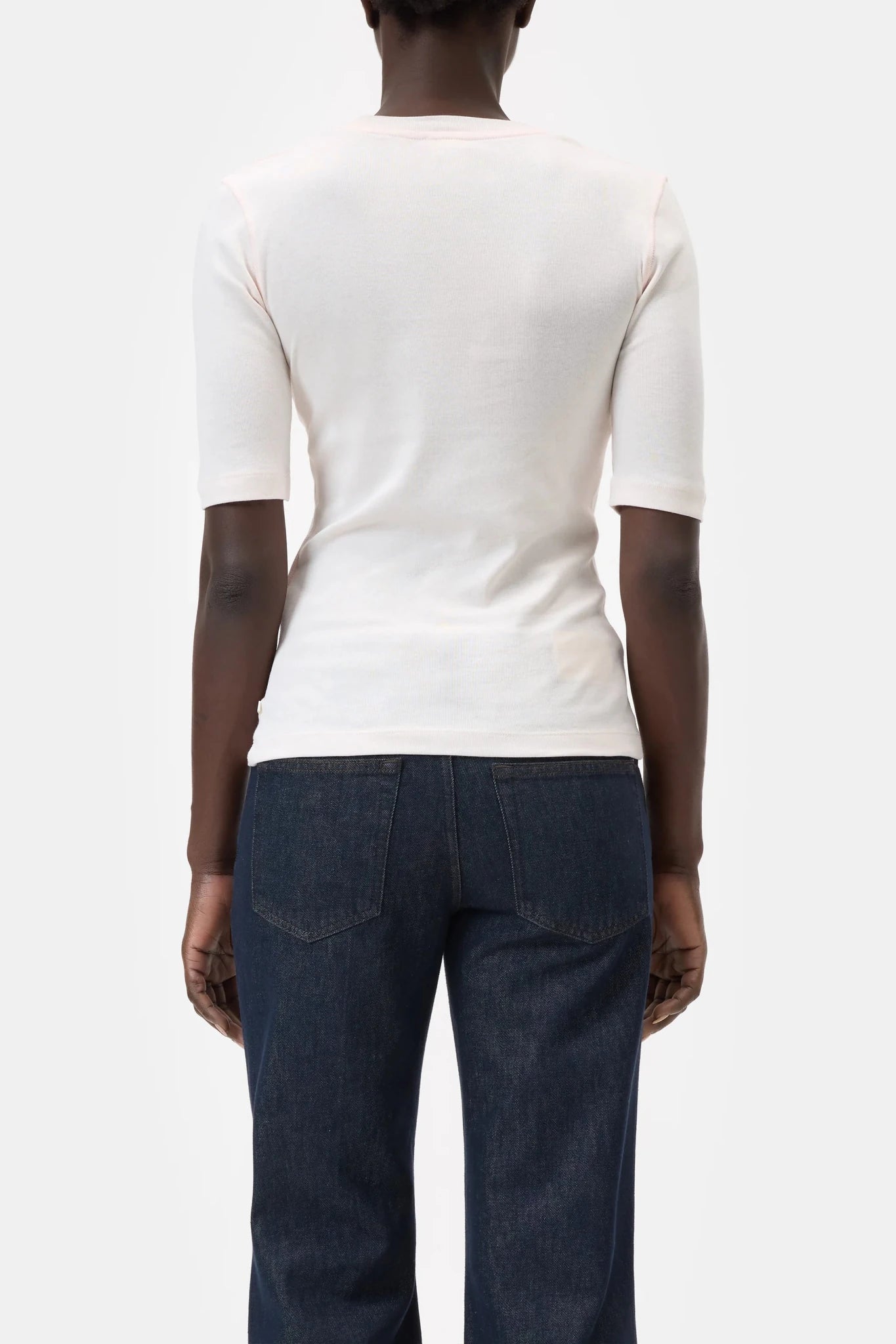 CLOSED CREWNECK SHORTSLEEVE COTON AND MODAL T - SHIRT BLUSH - Den Lille Ida - Closed