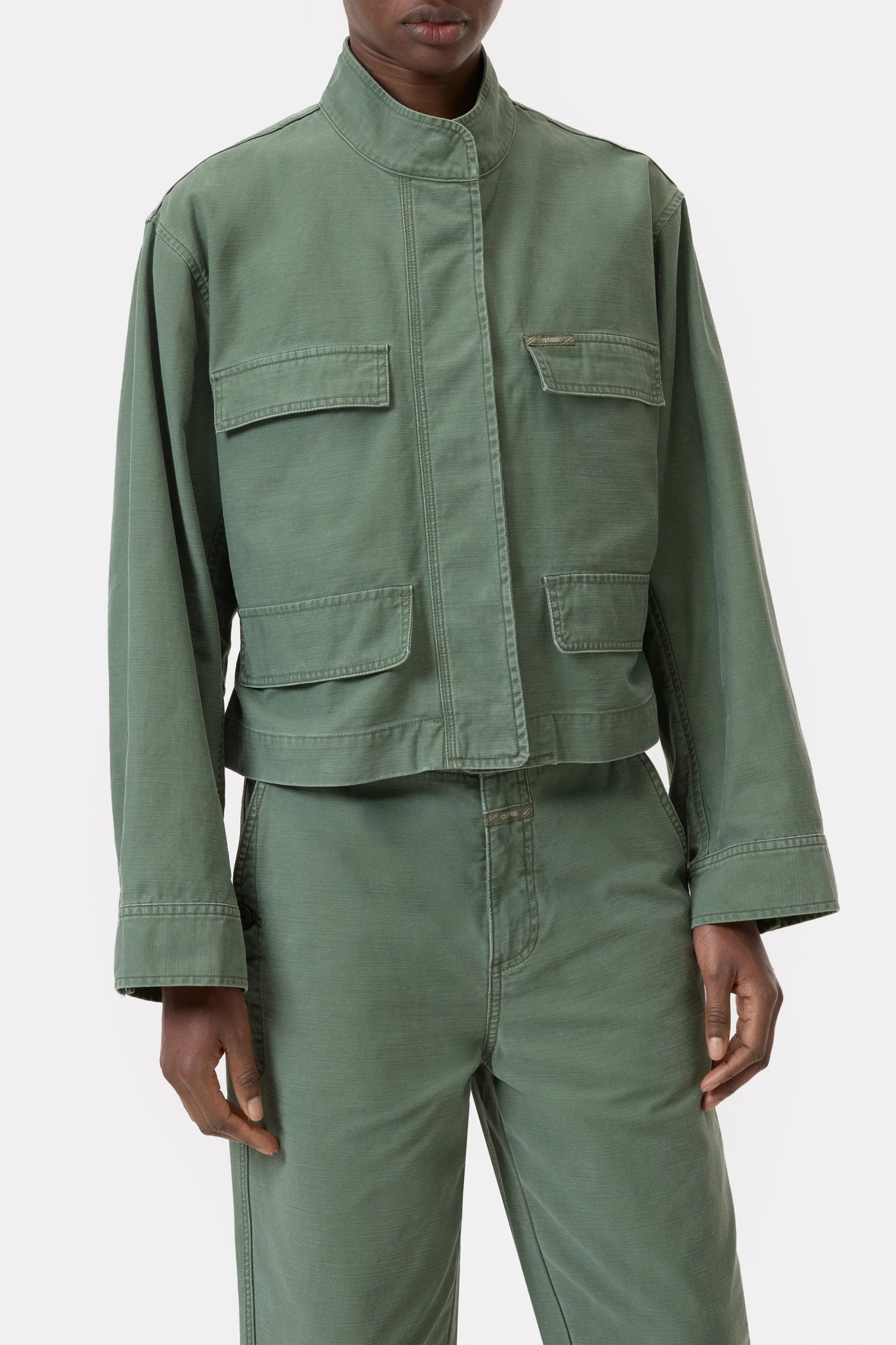 CLOSED CROPPED FIELD JACKET MATCHA GREEN - Den Lille Ida - Closed
