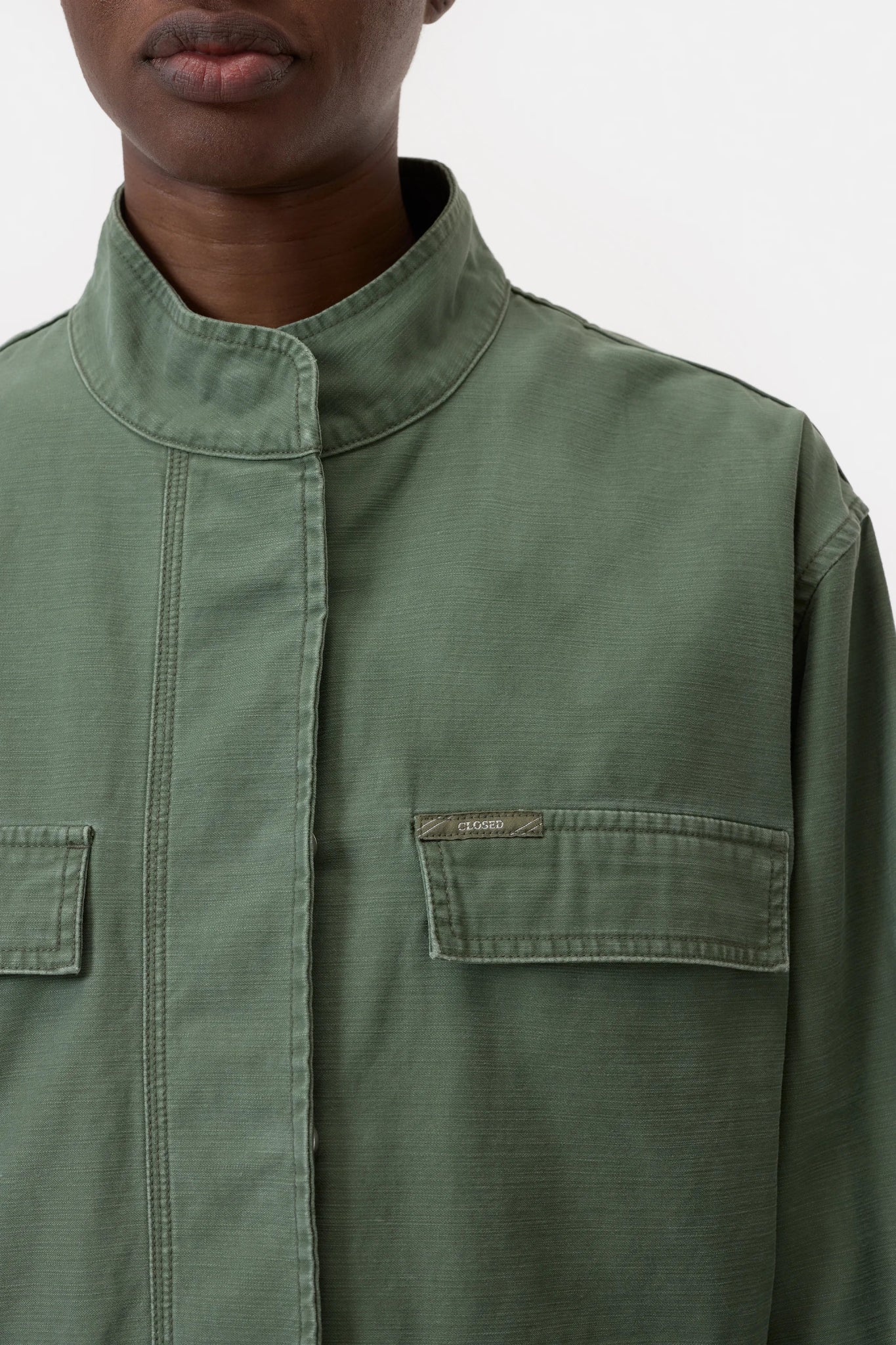 CLOSED CROPPED FIELD JACKET MATCHA GREEN - Den Lille Ida - Closed