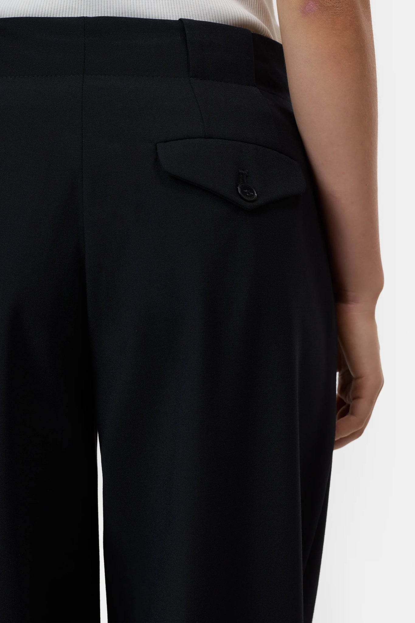 CLOSED MAWSON WIDE PANTS LIGHT WOOL BLACK - Den Lille Ida - Closed