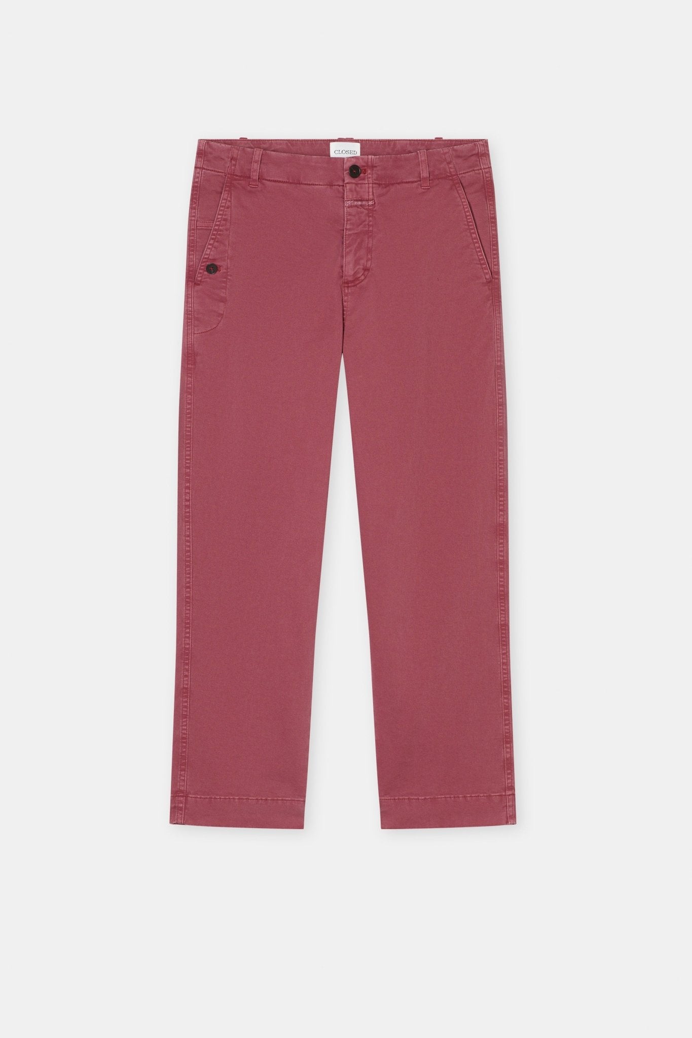 CLOSED ROVEA ORGANIC COTTON STRETCH TWILL CHERRY RED - Den Lille Ida - Closed