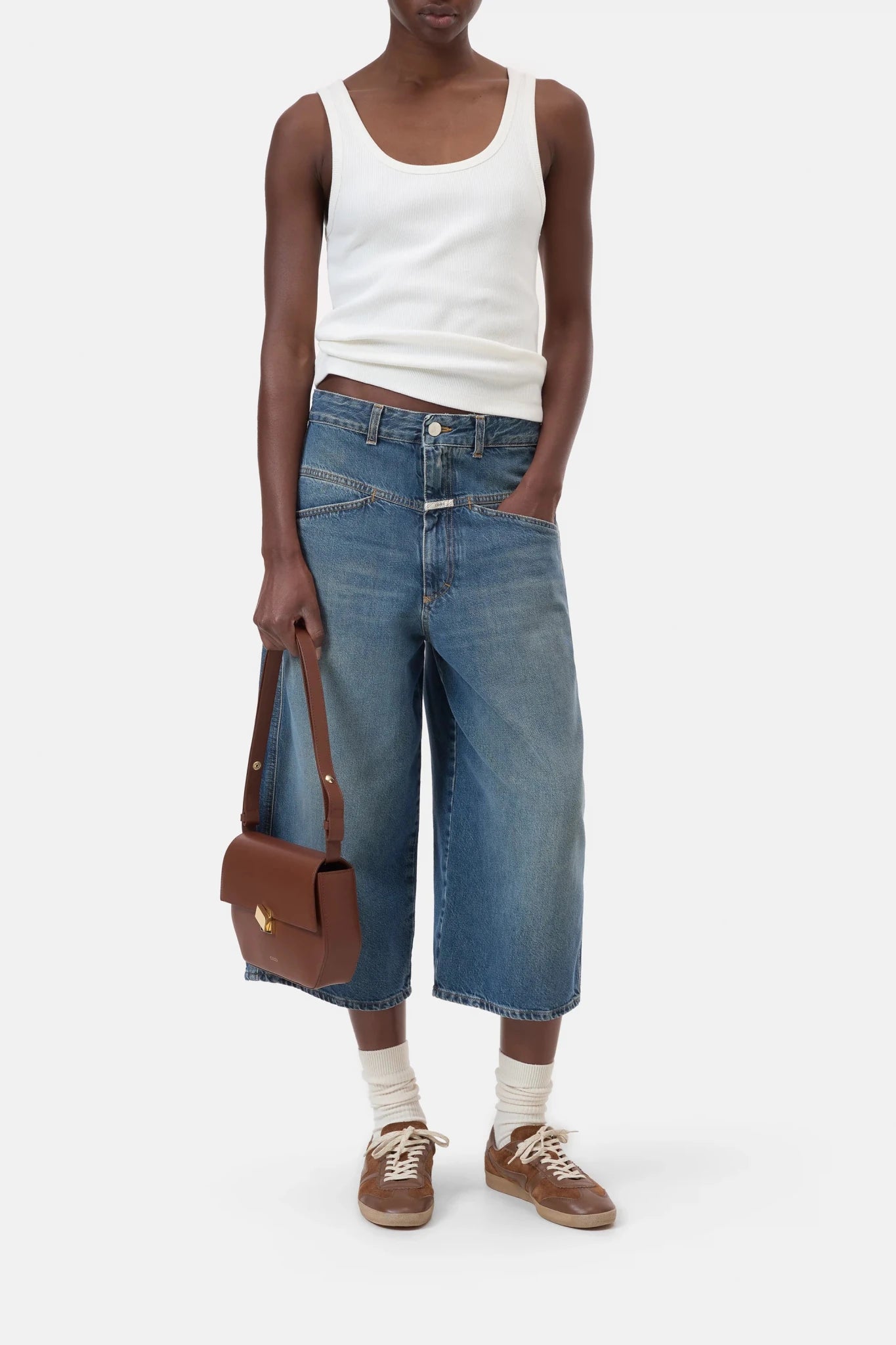 CLOSED TANK TOP COTTON RIB IVORY - Den Lille Ida - Closed