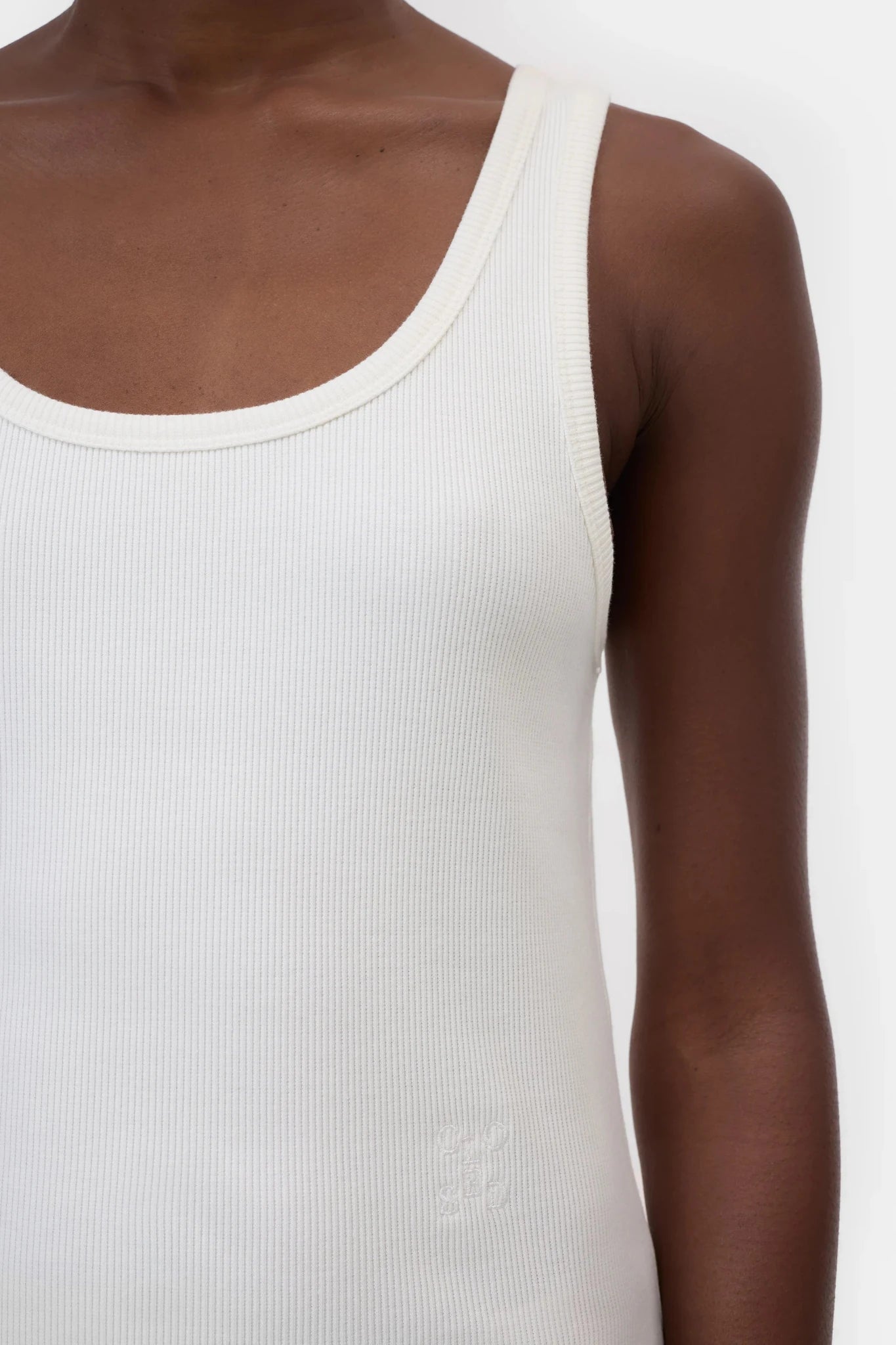 CLOSED TANK TOP COTTON RIB IVORY - Den Lille Ida - Closed