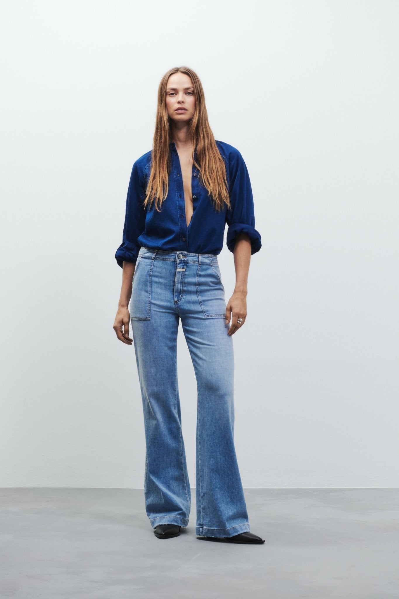 CLOSED WIDE SLEEVE BLOUSE DARK BLUE - Den Lille Ida - Closed