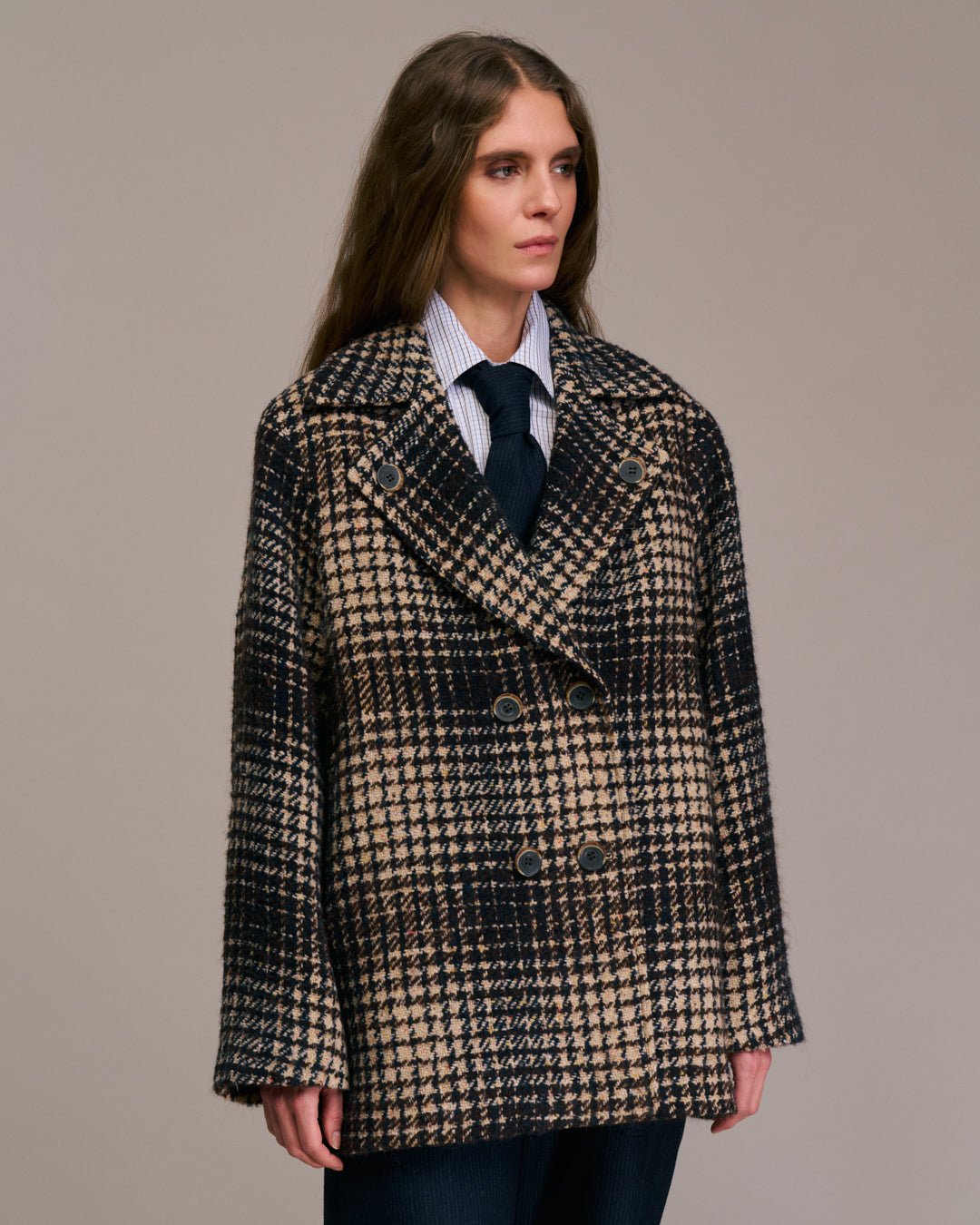 Diega Maliro Coat Chco Marine Ecru - Den Lille Ida - Diega