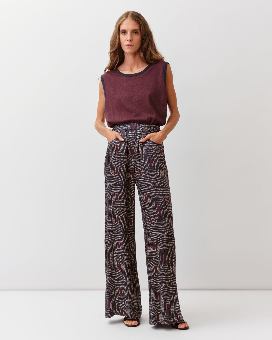 Diega Trusers Pindo Marine Prune - Den Lille Ida - Diega