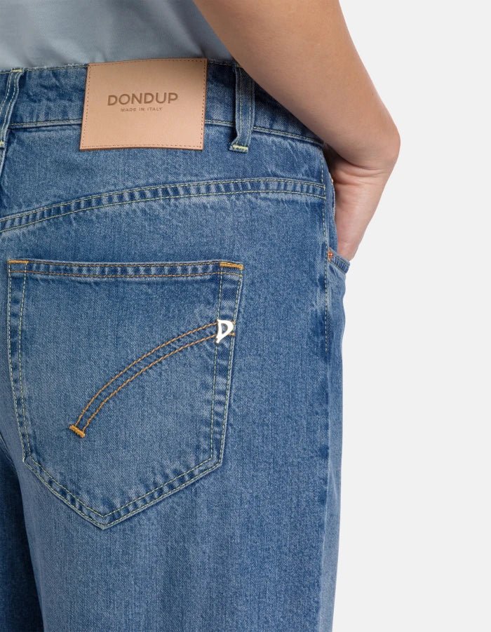Dondup Beatrix Wide - Leg Jeans in Rigid Lyocell Denim - Den Lille Ida - Dondup